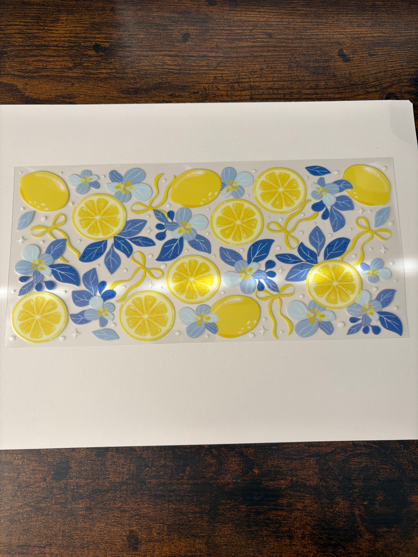 Lemon W/ Blue Flower