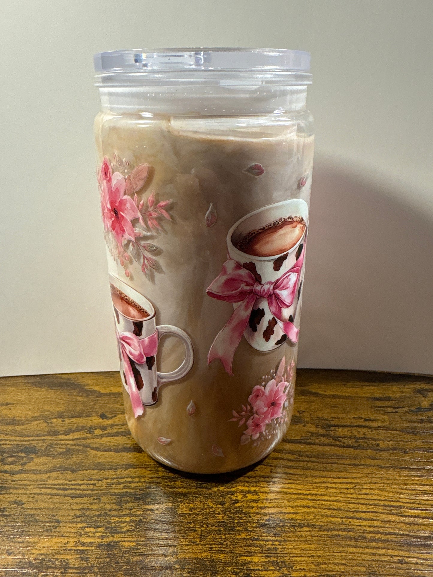 Coffee Snow Globe with Bows