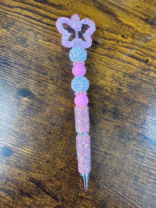 Pink Butterfly Pen