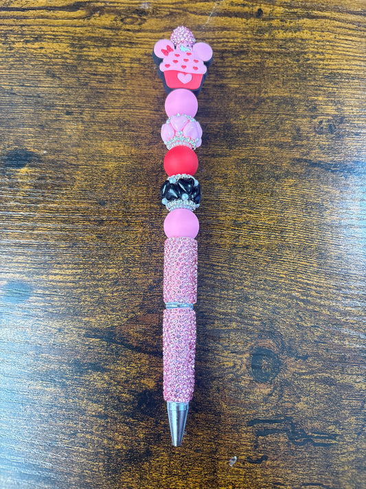 Pink Pen Cupcake